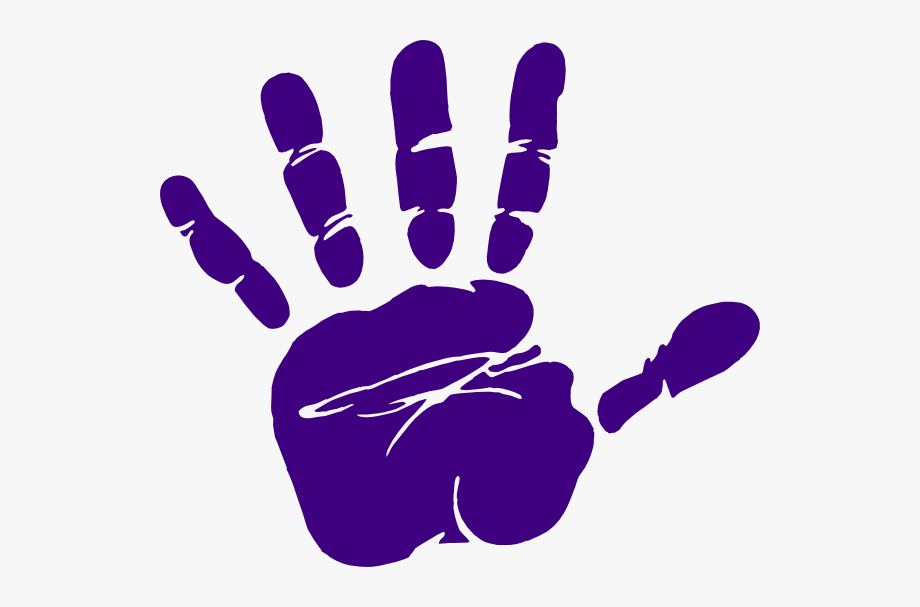 Hand baby print free. Handprint clipart purple