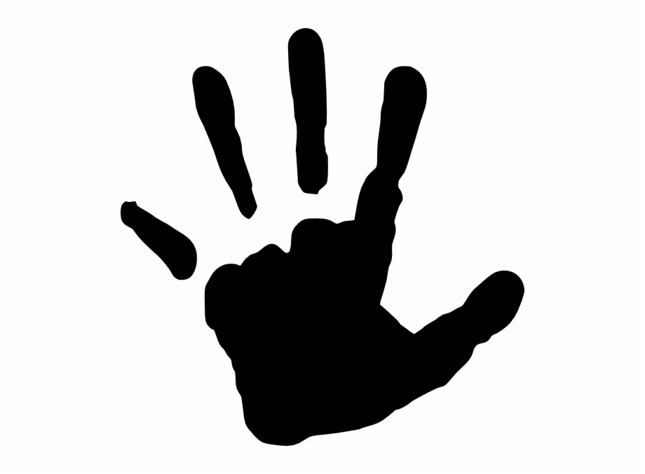 Kids silhouette free png. Handprint clipart small
