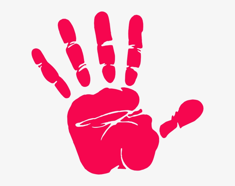 Handprint clipart transparent background. Png hand red image