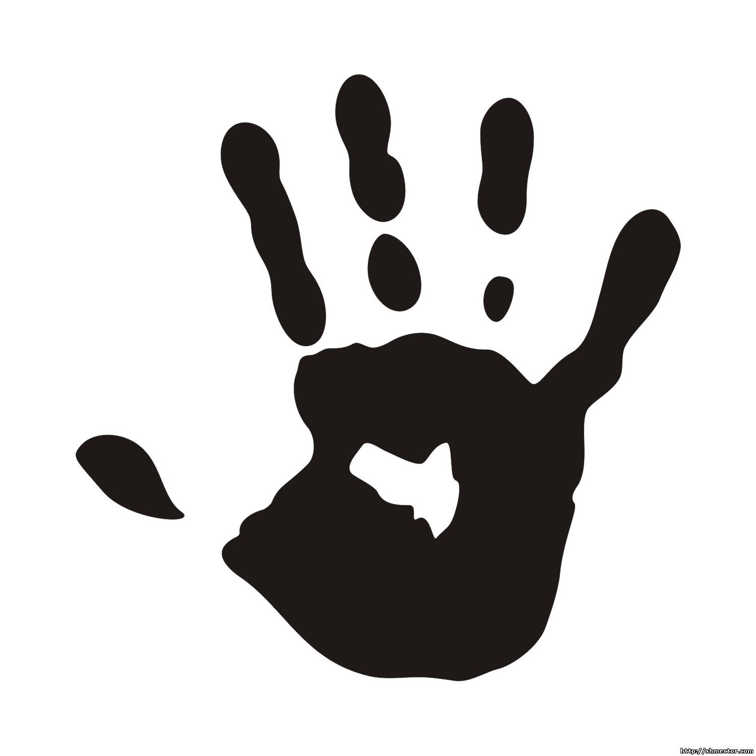 Handprint clipart vector. Free baby download clip