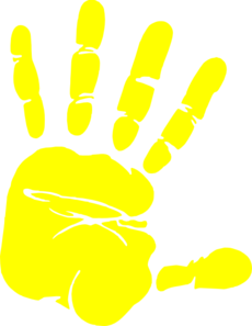 Hand print clip art. Handprint clipart yellow