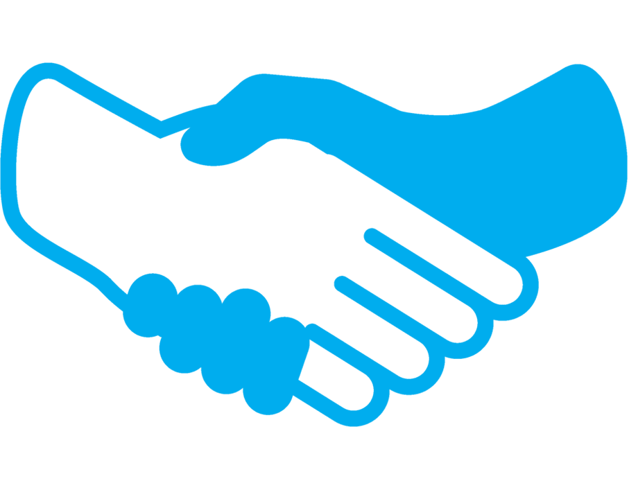 handshake clipart blue