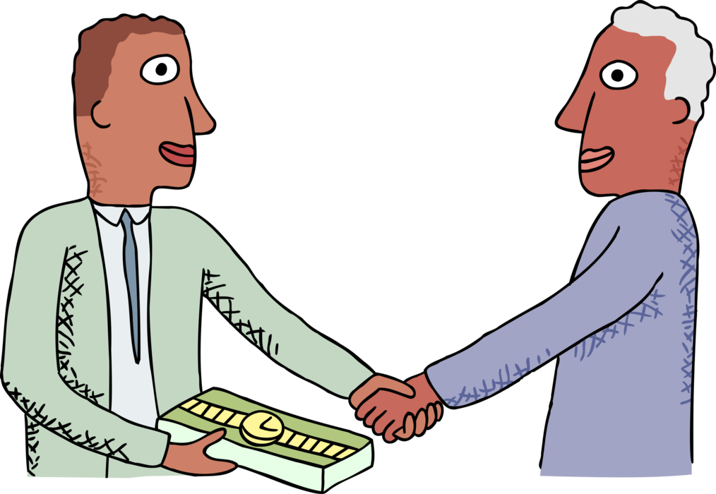 handshake clipart illustrated