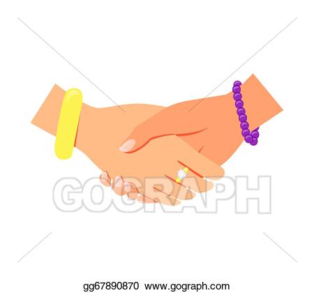 Vector stock business women. Handshake clipart illustrated