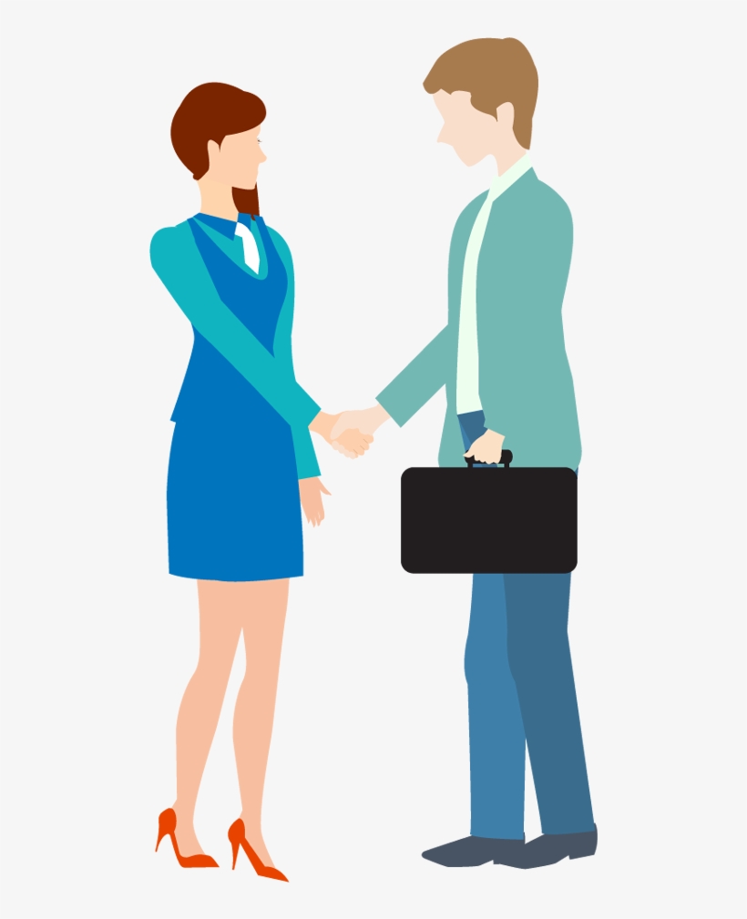 Handshake clipart man woman. Cartoon business and shake