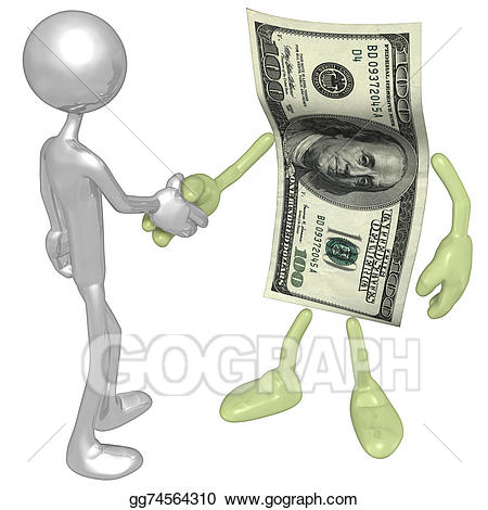 Stock illustrations . Handshake clipart money