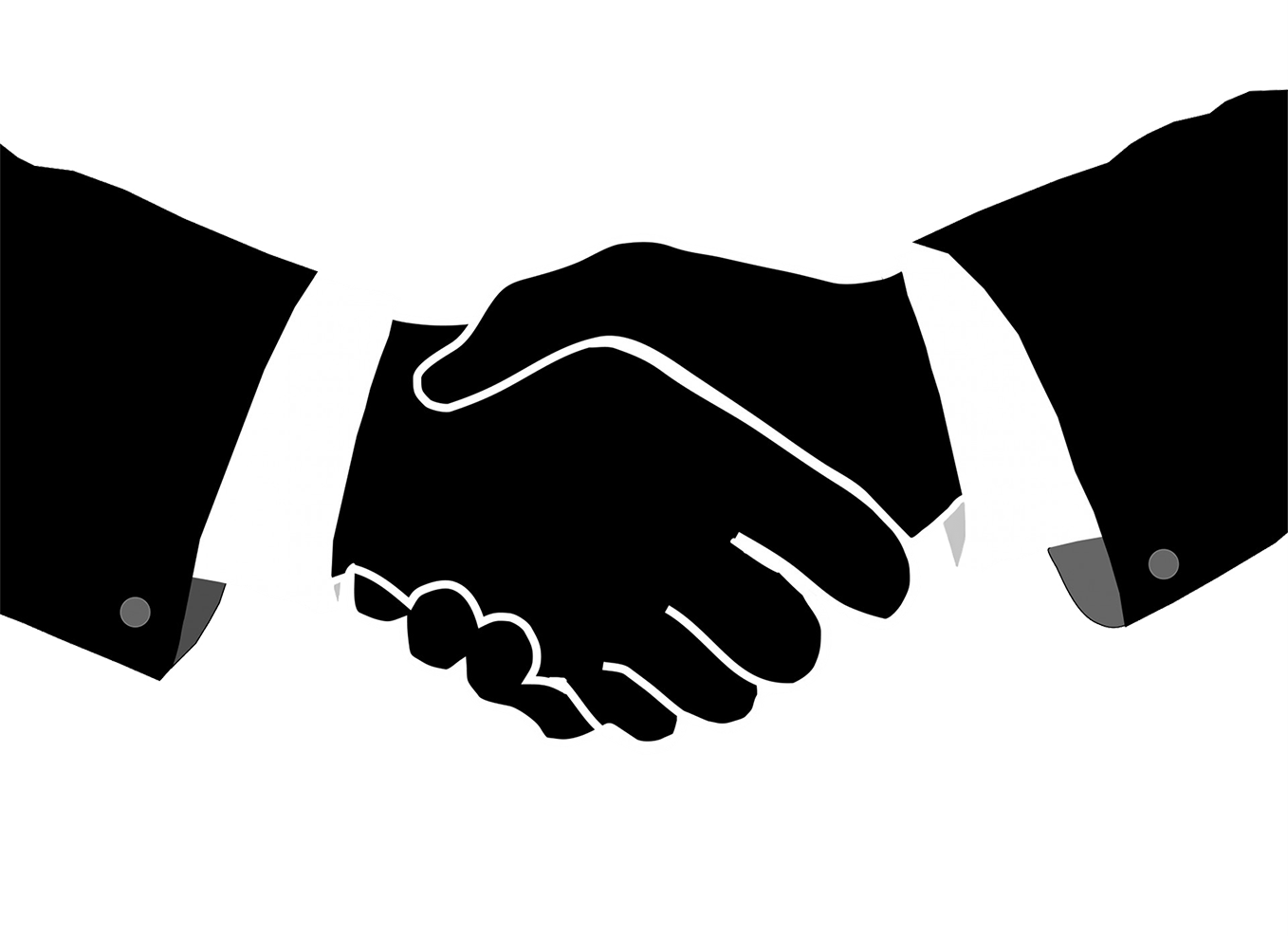 Service business sales organization. Handshake clipart partnership