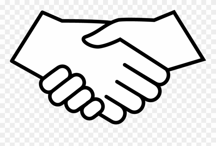 Strong partnerships transparent icon. Handshake clipart partnership