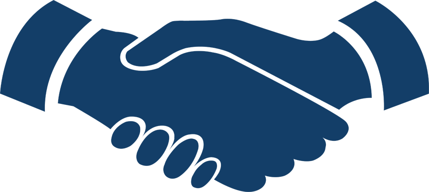 Online weaver website development. Handshake clipart partnership