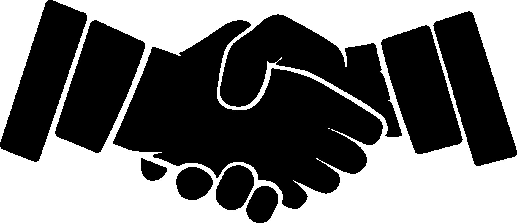 handshake clipart silhouette