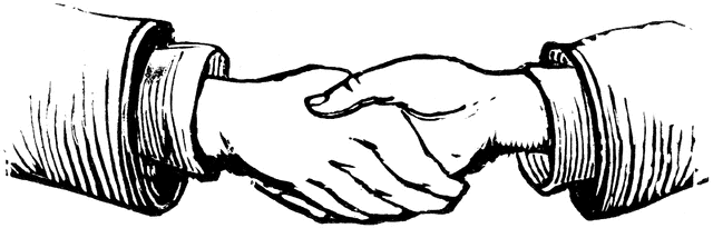 Etc . Handshake clipart simple