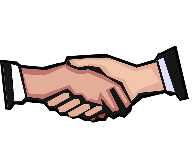 Partners and suppliers naturally. Handshake clipart solution