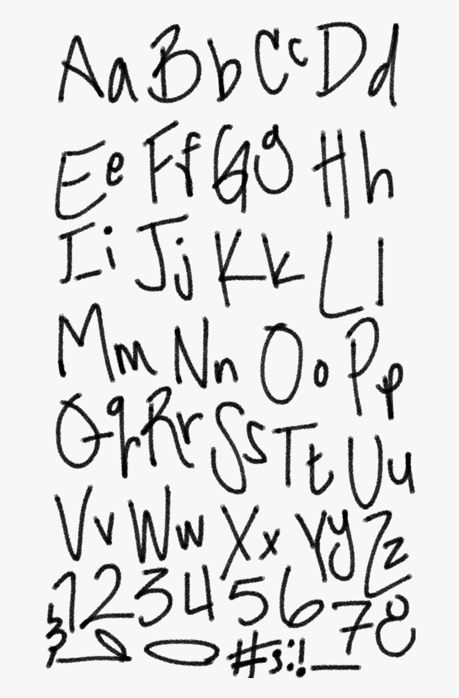 Handwriting clipart alphabet. Sticker free 