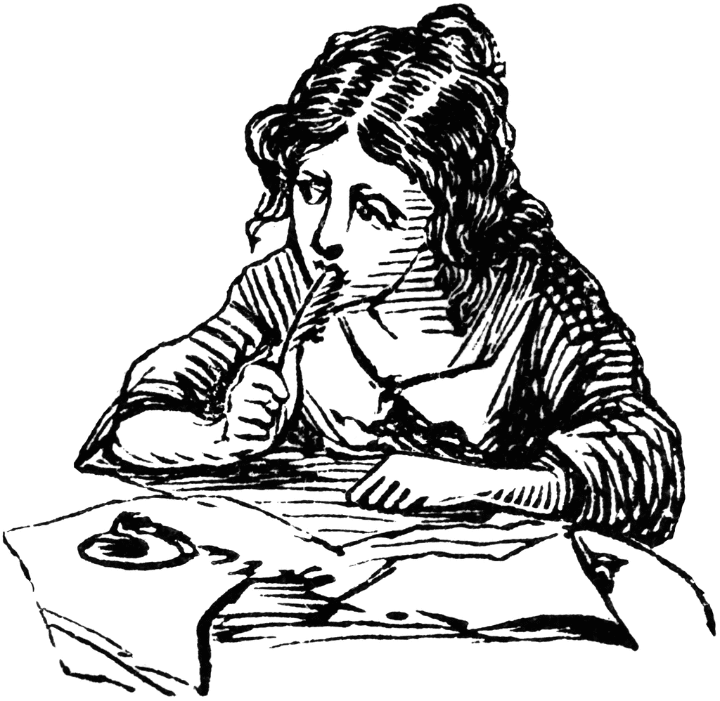 handwriting clipart female author