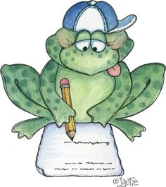handwriting clipart frog math
