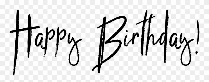 Handwriting clipart happy. Birthday handwritten text png