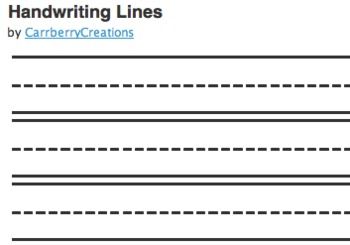 lines clipart writing