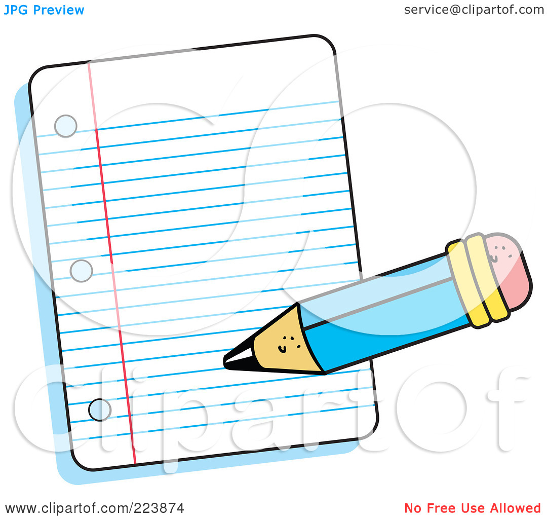 handwriting clipart paper and pencil