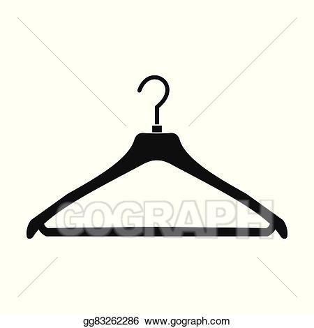 Hanger clipart simple. Vector stock coat icon