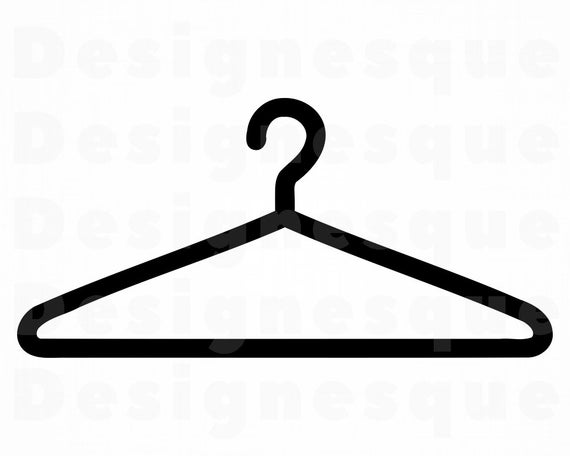 Clothes wardrobe files for. Hanger clipart svg