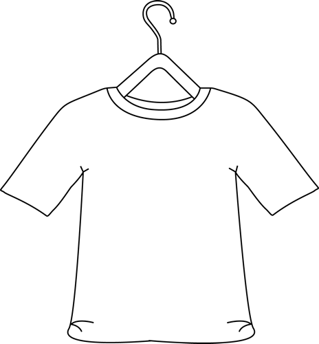 Hanger clipart washed clothes. Black and white shirt