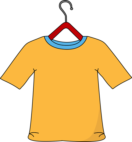 Dress shirt on clip. Hanger clipart washed clothes