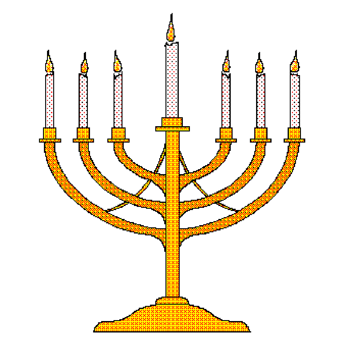 Free candle holder cliparts. Menorah clipart 7 branch menorah