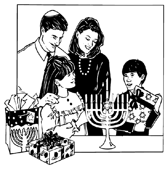 hanukkah clipart family