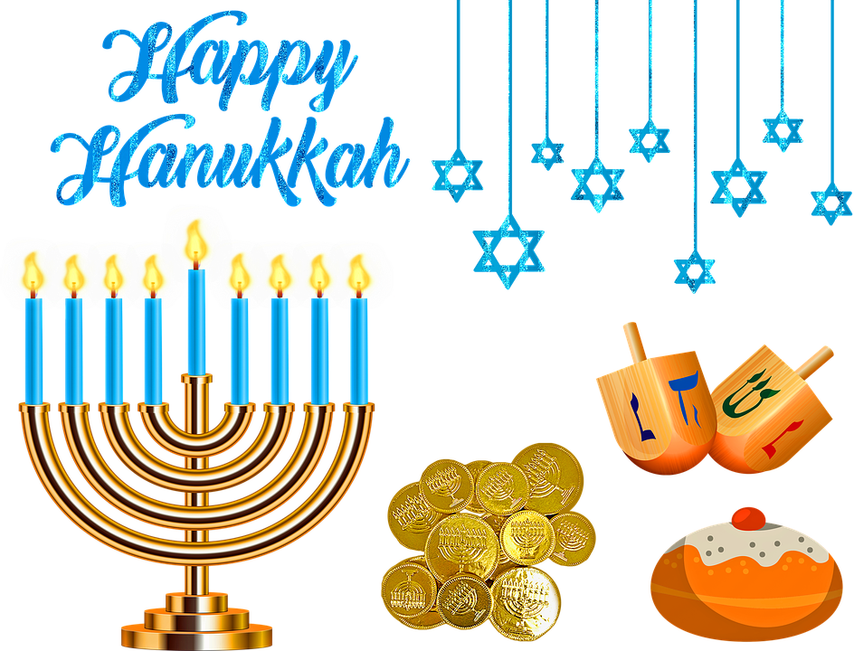 Celebrating the jewish festival. Hanukkah clipart first day