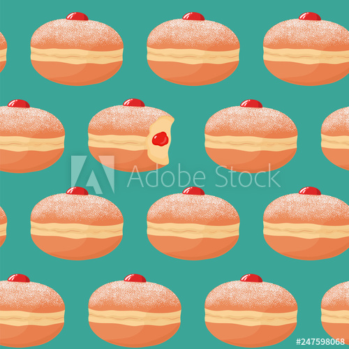 hanukkah clipart jelly filled donut