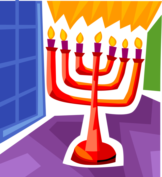 hanukkah clipart lampstand
