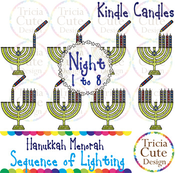 Hanukkah clipart lighting candle. Menorah candles sequence of
