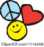 Happiness clipart. Peace love 