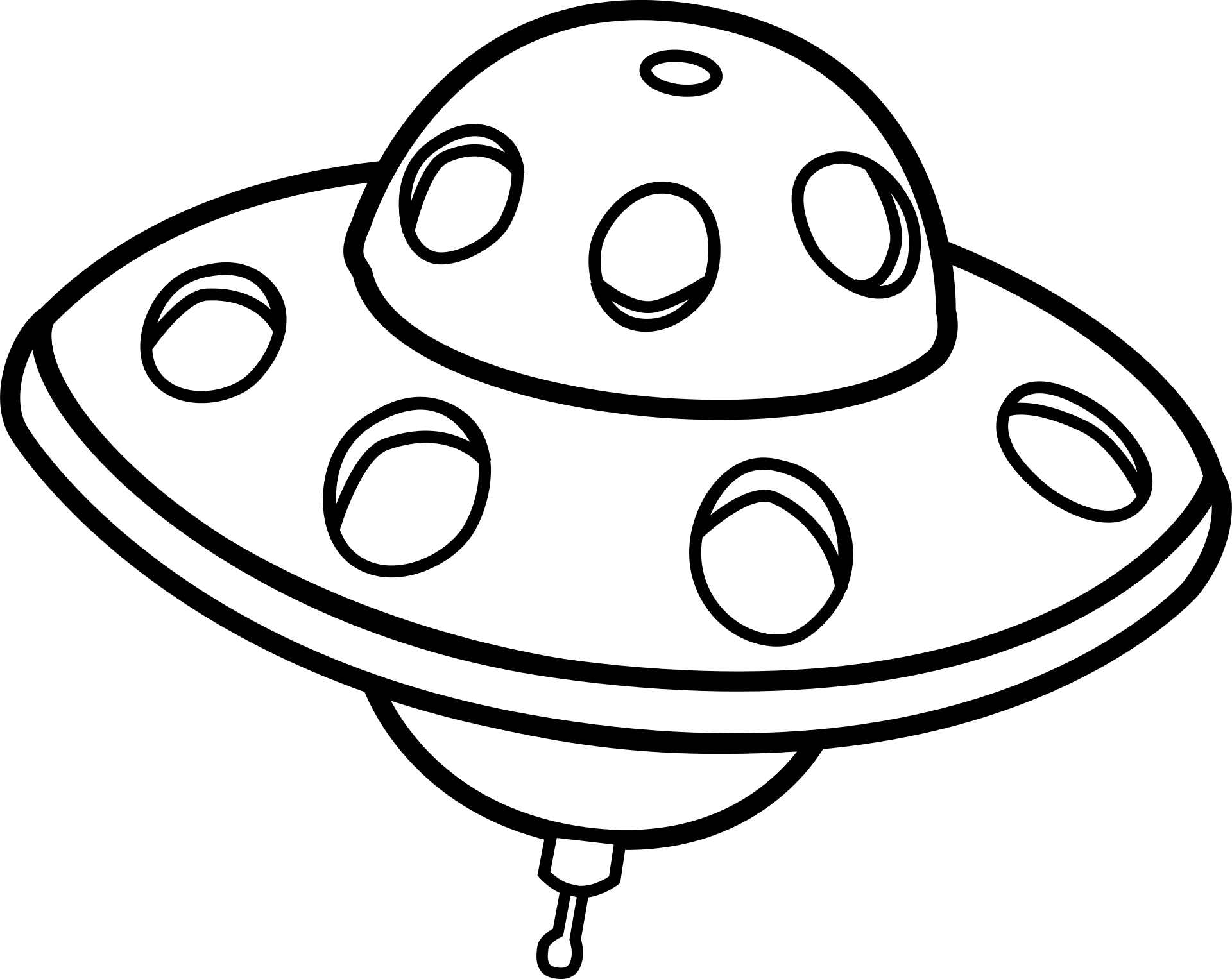 Ufo clipart black and white. Flying saucer unidentified object