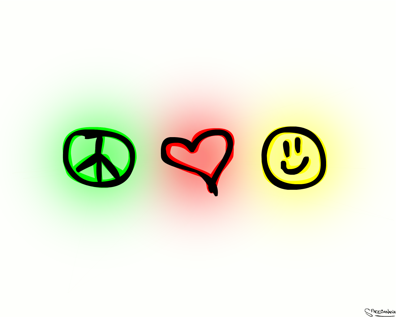 happiness clipart peace love