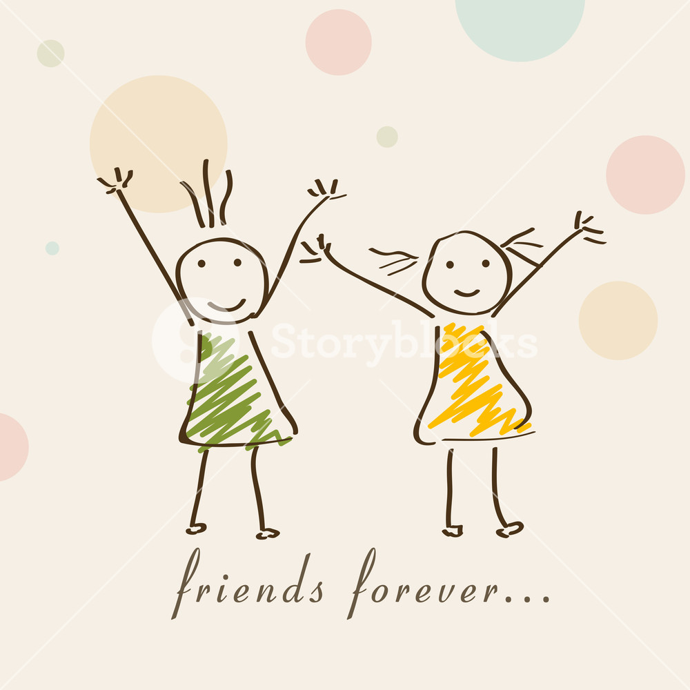 happiness clipart two friend
