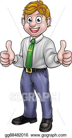 Thumb clipart happy person. Vector art cartoon thumbs