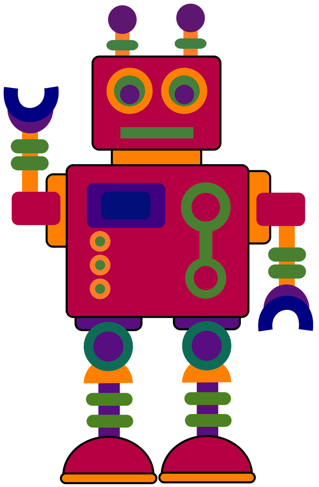 happy clipart robot