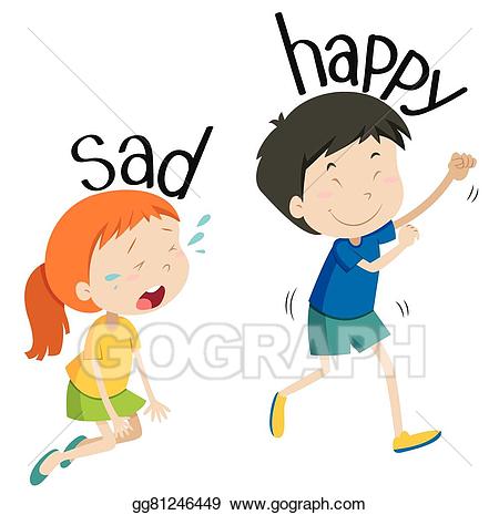 happy clipart sad