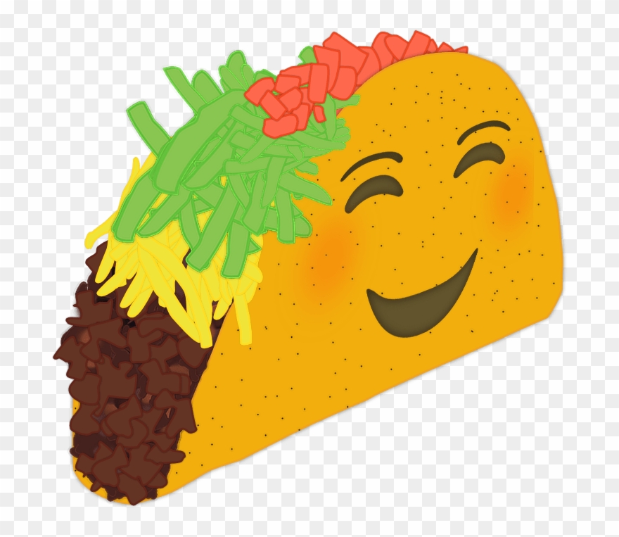 Happy taco car decal. Tacos clipart face