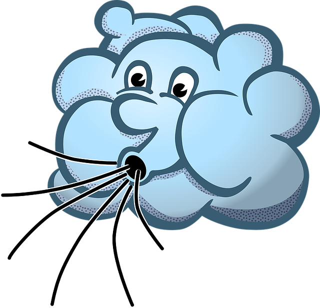 happy clipart wind