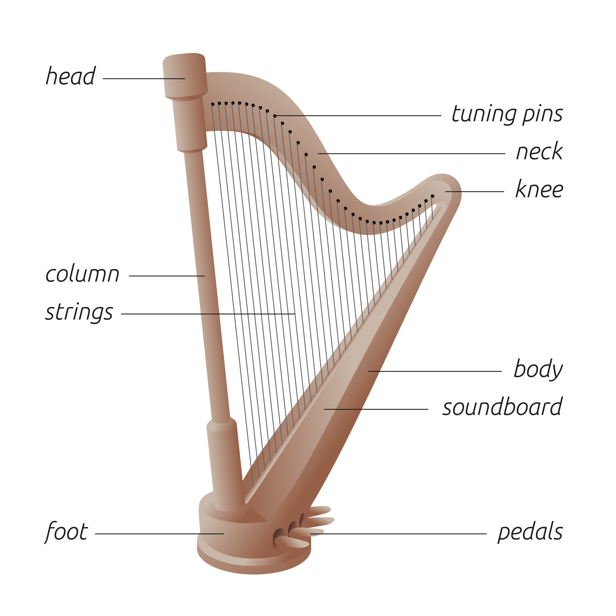 harp clipart classical instrument