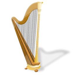Icon png image iconbug. Harp clipart gold harp
