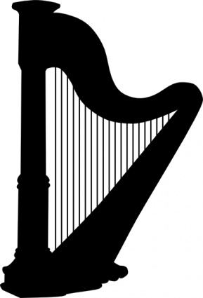 harp clipart harpist