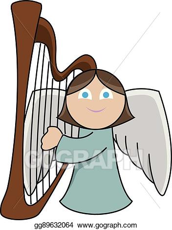 harp clipart harpist