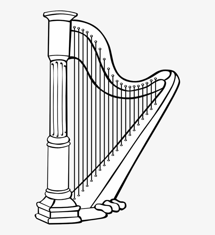 harp clipart outline