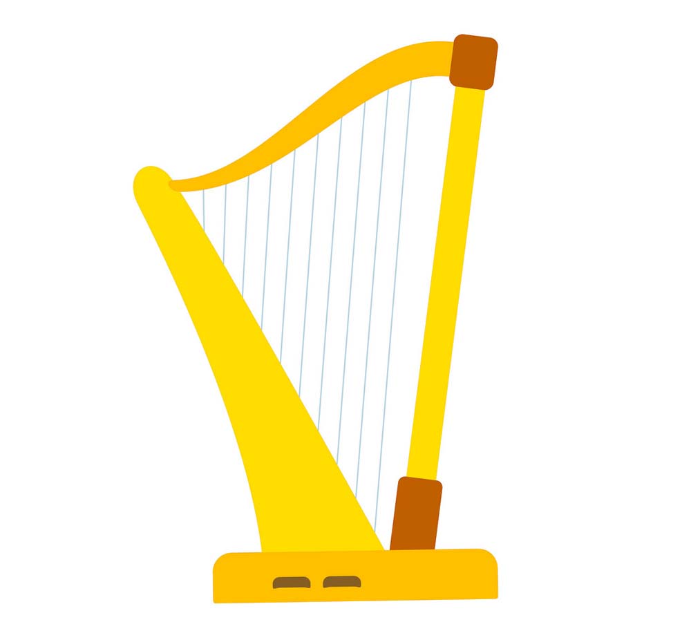 harp clipart printable