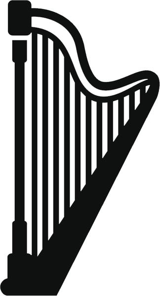 harp clipart simple