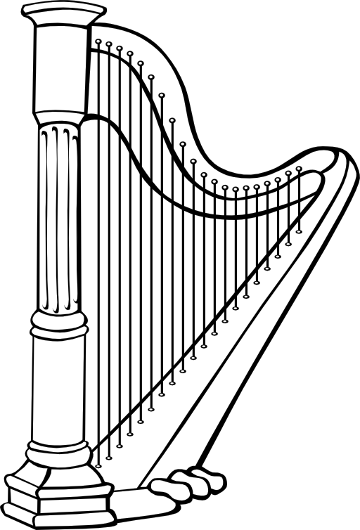 harp clipart unique