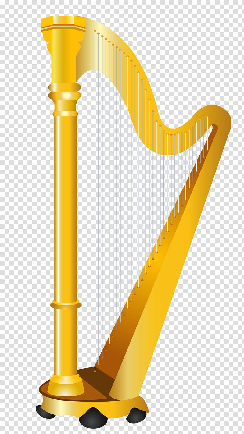 harp clipart yellow